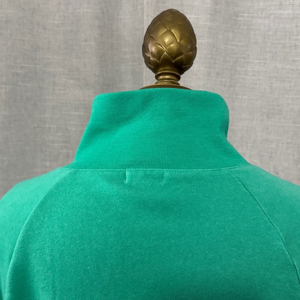 J Crew Factory Sweatshirt-S-Button Neck Side Detail-Kelly Green-60% Cotton-EUC - Picture 11 of 16